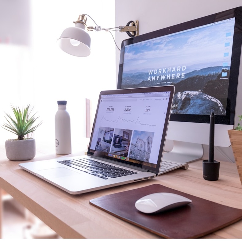 An illustration of sustainable business growth, featuring a tree with branches labeled as different business resources, a background of a city skyline signifying growth, and a balanced scale illustrating gradual expansion.